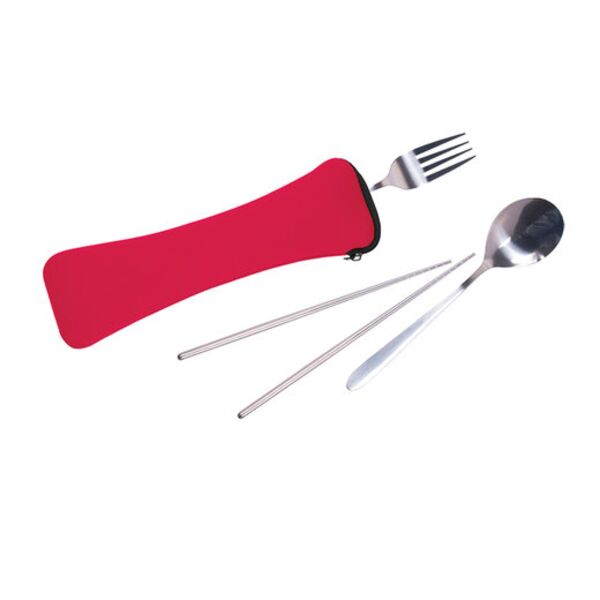 Travel Cutlery Set In Zip Pouch Thumbnail
